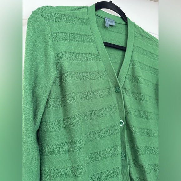Anthropologie Green Knit Cardigan Sweater Oversized Cozy Drapy Spring Fall Sz S - Picture 3 of 8